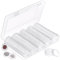 FYSL Lot de 100 Capsules de Pièces de Monnaie, Transparent Rond Capsules pour Pièces, Capsule pour Pièces en Plastique avec Boîte de Rangement pour Collecte et Stockage de Monnaie