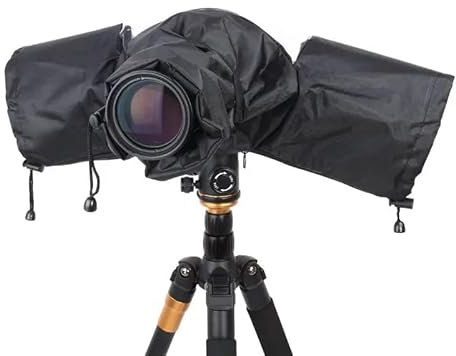 REFLEX CAMERA Universal Protective Waterproof DSLR/SLR Rain Cover with Drawstring Sleeves & Clear Viewing Window for Sony, Canon, Nikon, Panasonic, Lightweight Nylon Protection for All-Weather Outdoor