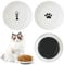 3 Piezas Comedero Gato：Cuenco de Cerámica para Gatos con Base de Goma Antideslizante - Diseño Anti-Fatiga de Bigotes para Gatos