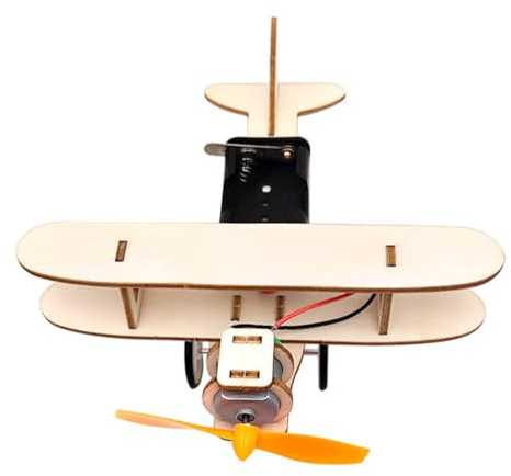 BESPORTBLE Educational Diy Wooden Airplane Model Kit for Kids Electric Taxiing Aircraft Assembly Toy Stem Science Learning Plane Model Fun Hands-on Building Activity
