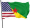 Drapeau De Jardin Américain Et De Guyane Française Drapeaux Personnalisé Résistant À La Décoloration Uv Drapeau Extérieur Pour Décoration D'Intérieur, Décoration D'Halloween, Terrasse, 90X150cm