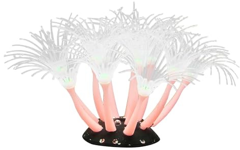 Baoblaze Ornements en Silicone pour Aquariums avec Corail et Plantes, Rose