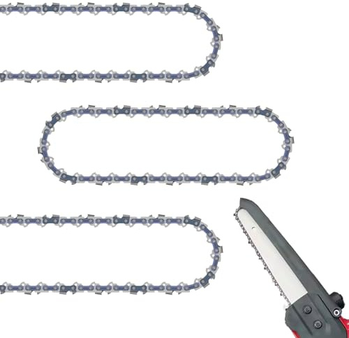 AUMEL 3 Cadenas de Motosierra para paso 3/8LP, grosor 0,05 (1,3 mm), 33 eslabones motrices, para espada de 8 (20 cm), cadena para Oregon/Bosch/Einhell/Ryobi y más motosierra