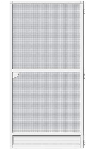 Schellenberg 70060 Fliegengitter Balkontür, Insektenschutz Tür Premium, Aluminium Rahmen, Fiberglas-Gewebe, 100 x 215 cm, Weiß