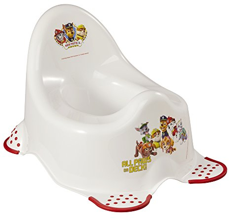 keeeper Paw Patrol Babytopf, Ab ca. 18 Monate bis ca. 3 Jahre, Anti-Rutsch-Funktion, Adam, Weiß