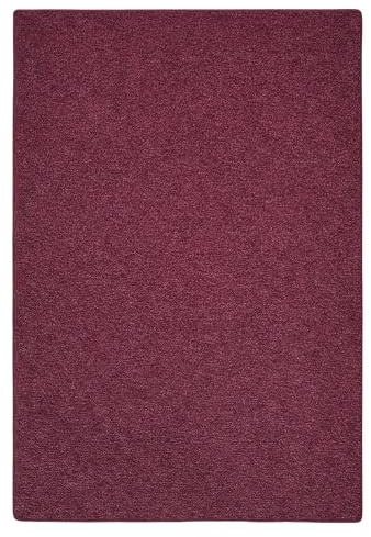 casa pura Teppich Läufer London - Meterware - Teppichläufer für Wohnzimmer, Flur, Küche - Flacher Schlingenflor (Weinrot - 100x600 cm)