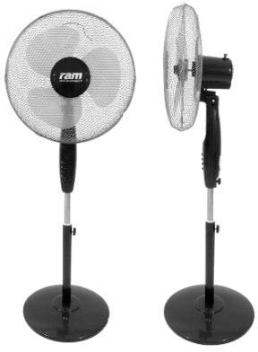 R A M 16 18 Pedestal Fan Circulation Hydroponics Cooling Oscillating (16 Pedestal)