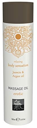 HOT Massage Oil erotic Jasmin & Argan oil. Massageöl auf Basis natürlicher Öle. Mehr spass & erotik bei der Partnermassage, 106 g 67004