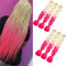 braids extensions blond ombre 6 Stücke kunsthaar zum einflechten haare für Crochet braids Colorful Flechten Haar blond bis rosa)