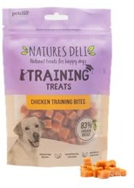 Natures Deli Chicken Training Bites Dog Treats, Grain Free Low Fat Tasty Bite-size Treats for Dogs, 100 g (Pack of 1) | Grain & Gluten Free, For Puppies, Low Fat, Small Chewy Pieces, Slow Roasted for Flavour