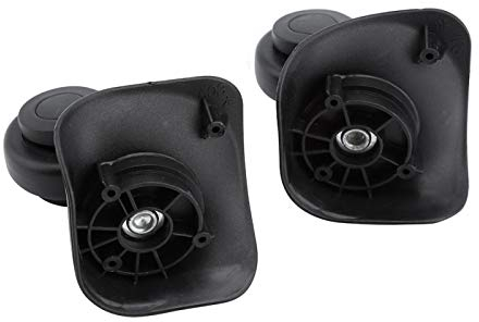 Kofferräder, verstellbar, Gepäckrollen, 2 Stück Schwarz PVC for Reisende, Geschäftsreisende, Alltag