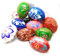Ukrainisches Kunsthandwerk® Handbemalte Holzeier aus der Ukraine. 12 Eier Aufhänger und Bändchen. Hergestellt in der Ukraine. *Blumen u. Ornamente*