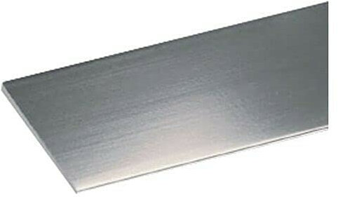 PROFILO In alluminio lucido brillantato PIATTO (MM 30X2 - MT 1 ARGENTO BRILLANTE cf. 5 pz.)