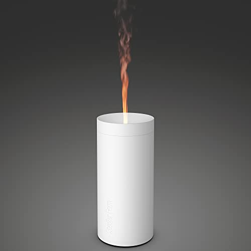 Stadler Form Difusor de Aroma Lucy con energía de batería, con Efecto de Llama, Puede difundir aceites Esenciales hasta 7 Horas, para relajación y revitalización de aromaterapia, Color Blanco