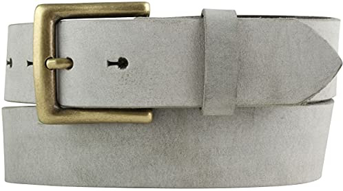 BELTINGER Gürtel mit altmessing Gürtelschnalle aus weichem Vollrindleder 4 cm | Jeans-Gürtel 40mm | Ledergürtel Vintage-Look