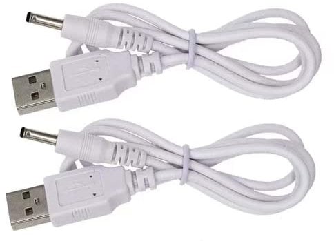 JUHUTONG 2 Pcs DC Power Adapter to USB Cable - 5V DC Male Plug for Laptop, Notebook, Mini Speaker, Tablet, Router, USB Light