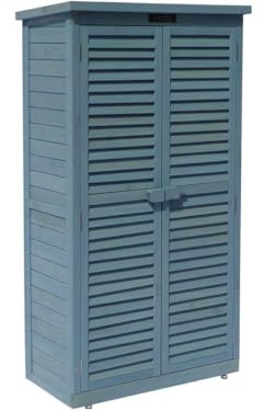 Habitat et Jardin Armario de jardín Space - 87 x 46,5 x 160 cm - Azul Cielo