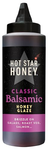 Hot Star Honey Classic Balsamic Glaze - Handcrafted Honey Glaze - 330g | 100% Natural, No Additives – Perfect for Chicken, Pizza, Pasta, Steak & Noodles – Made in UK