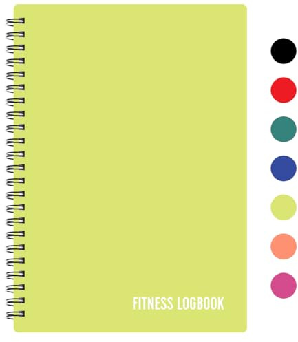 Fitness Logbuch Plastik-Cover Limette (in englischer Sprache)