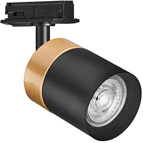 LEDVANCE TRACKLIGHT Schienensystem-Leuchtenkopf, gold/schwarz, mit GU10-Sockel, kann mit einfacher oder smarter Lampe bestückt werden, smart, WiFi, loftartiges Design, Schutzklasse IP20