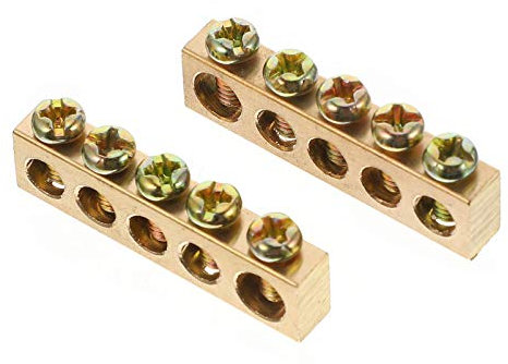 POPETPOP 10pcs Terminal Block Power Supply Grounding Bar Screw Connector for Electrical Grounding Systems Distribution Wire Connector