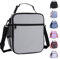 hombrima Isolierte Lunchbox-Tasche für Kinder, Thermo-Picknick-Kühltasche mit verstellbarem Riemen, für Erwachsene, Kinder, Damen, Herren, Jungen, Mädchen, Schule, Arbeit (Grau)