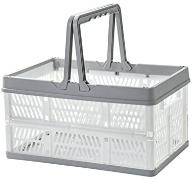 Cesto per Uova Cestino per la Spesa Pieghevole Contenitori per la Spesa impilabili Pieghevoli in plastica con Manici