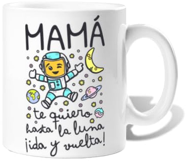 La Tostadora Tazas De Cafe Dia De La Madre Regalos Originales Para Mujer- Tazas Originales Para Regalar - Taza Mama Regalo Madre - Cosas Que Regalar a Tu Madre - Mama Te Quiero Hasta La Luna