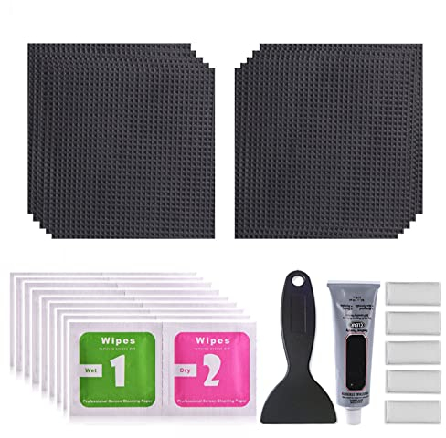 FZQBEY 10 Stück Trampolin Flicken Sprungtuch, Trampolin Sprungtuch Reparaturset, Quadratisch Wasserdicht Reparatur Patches Selbstklebend, Reparieren Sie Risse Oder Löcher In Einer Trampolinmat (A)