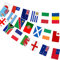 AhfuLife 4 Stück Europa Weltflaggen Wimpel, 20 Länder Klein Europa Flagge für Euroison Song Contest, Euro Fußball Geburtstagsfeier, Garten Bar Dekoration