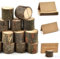 PEALOVCOM 24 PCS Porte Carte de Table en Bois Support Carte de Visite Bois Naturel Support Photo Carte Porte Nom Table Bois Porte-Cartes de Menu Porte Photo Bois Naturel avec 24 Bourrage Papier