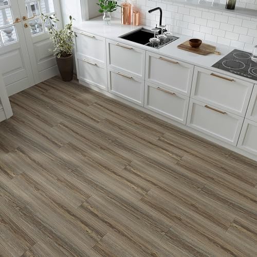 VaryPaper PVC Bodenbelag Holzoptik Braun Vintage 90cmx15cm 10 Stück Vinylboden Selbstklebend Klebefliesen Küche Vinylboden Klicksystem Badezimmer Wasserfest Linoleum Bodenbelag Wohnzimmer Treppen
