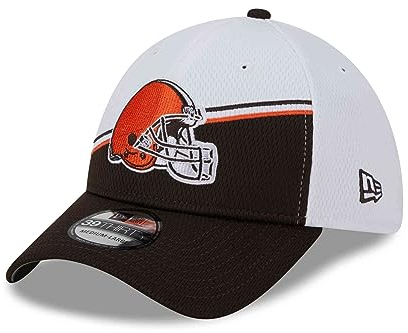 New Era - NFL Cleveland Browns 2023 Sideline 39Thirty Stretch Cap Farbe Braun-Weiß, Größe M-L