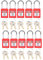 Lote de 10 candados de seguridad de 38 mm de nailon con candado de loto con 20 llaves para alimentación química (rojo)