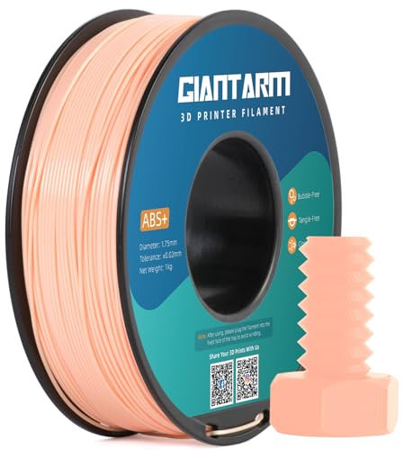 GIANTARM ABS+ Filament 1.75 mm, 3D Drucker Filament 1 kg, 1 Spule, Durchmessertoleranz +/- 0.02 mm, ABS Hautfarbe