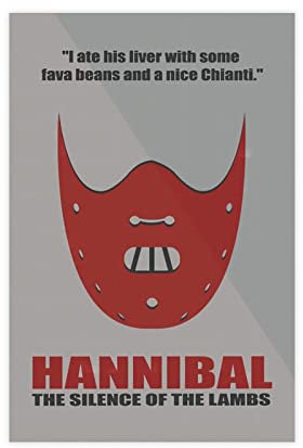 MAHWER Filmposter Hannibal Lecter (1) Leinwand Poster Schlafzimmer Dekor Sport Landschaft Büro Zimmer Dekor Geschenk ungerahmt 40 x 60 cm