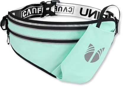 OLYSPM Riñonera Running,Cinturon Running,Riñonera Deportiva Impermeable con Bolsa para Botellas de Agua,Cinturón para Correr Ajustable para Correr,Caminar,Ciclismo,Montañismo,Fitness