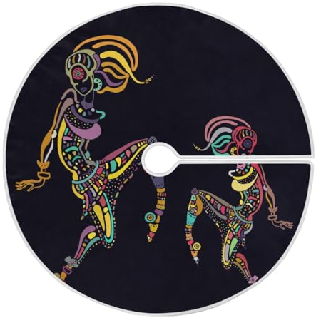 874 Christbaumdecke Schöne Schwarze Frau Weihnachtsbaum Decke Premium Weihnachten Baumrock Ideal Christbaum Decke Für Festival Atmosphere Neujahr Party L