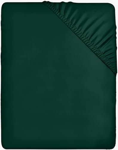 Utopia Bedding - Spannbettlaken 90x200cm - Grün - Gebürstete Polyester-Mikrofaser Spannbetttuch - 35 cm Tiefe Tasche