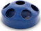 KERAZO 1,5 Liter Keramik Geflügeltränke mit 7 Öffnungen Hühnertränke Ententränke Futterschale Wasserschale Futterstation Wasserstation, 22x10 cm (blau, 1,5L)