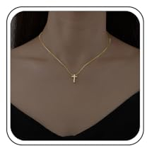 Inilbran Boho Kreuz Halskette Choker Gold Vintage Jesus Religiöse Kette Gothic Schmuck Für Frauen Und Mädchen