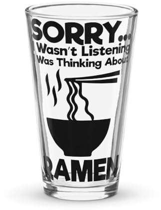 Funny Noodles Enthusiast Graphic Men Women Shaker pint glass