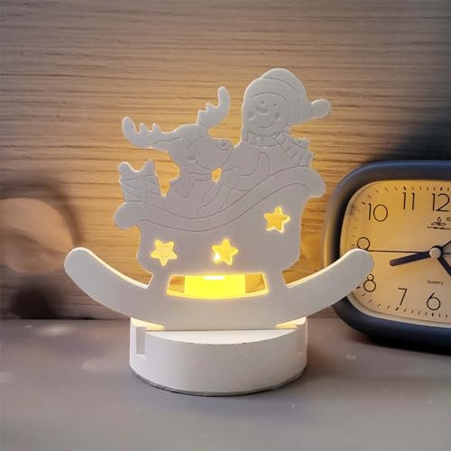 WISIRENT Silikonformen für Schneemann und Elch - DIY Weihnachten Hirsch Silikonform für Halloween