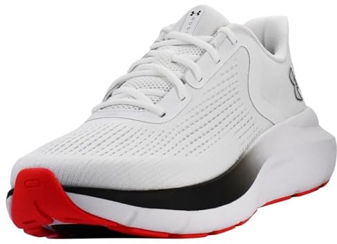 Under Armour Tenis Charged Rogue 5 para Hombre, Blanco/Rojo/Negro, 42.5 EU