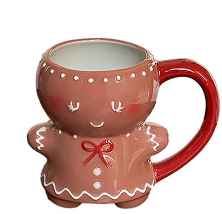 Christmas Mugs Gingerbread Man | Winter Gingerbread Man Cup | Christmas Coffee Cup | Christmas Character Mugs Cute Mugs | Gingerbread Man Mug for Hot Chocolate Cocoa
