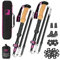 Alpteq® Wanderstöcke faltbar Carbon oder Aluminium mit Korkgriff | Bergsport Trekkingstöcke | Nordic Walking Stöcke Damen & Herren | extra leicht und variabel (Aluminium 100-120 cm | Hot Pink)