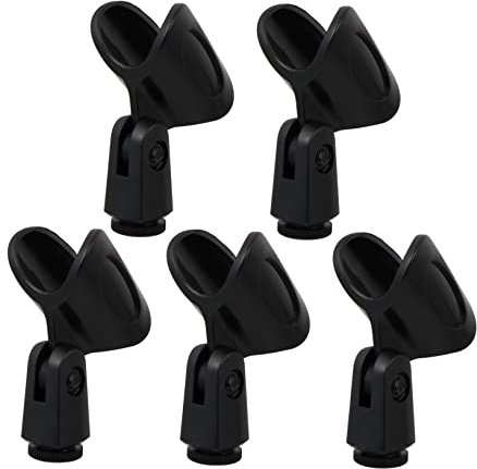 Toddmomy Abrazaderas Ajustables para Micrófono: Práctico Soporte para Micrófonos Dinámicos e Inalámbricos con Instalación Rápida y Sencilla, Compatible con Rosca