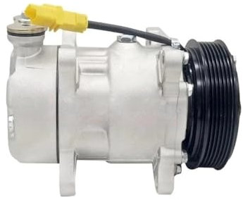 OGHF Compresseur de climatisation SD6V12 compatible avec Peugeot 206 | Remplacement 6453CN 6453EH 6453FS 6453JG 6453JK 699690 699190 40405087 9611111780 9628239480 | Pièces détachées for pompe de clim
