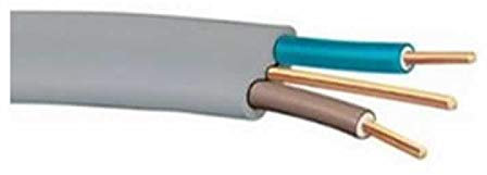 4mm² 25M Twin & Earth Flat Grey Cable – 6242Y PVC Electrical Wire, Copper Core Lighting & Power Installation Cable