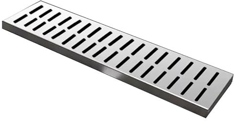 lyxamjrzyp Grille D’évacuation Acier Inoxydable, Couvercle Regard Extérieur, Caillebotis Anti-Rouille pour Cuisine, Jardin ou Système de Drainage de Cour(12.5x19.6in/32x50cm)